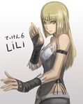  alternate_costume blonde_hair corset emilie_de_rochefort fingerless_gloves gloves lili lili_(tekken) long_hair tekken 