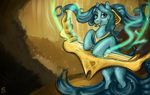  equine female hair harp horse league_of_legends looking_at_viewer mammal musical_instrument my_little_pony open_mouth pony solo sona unknown_artist 