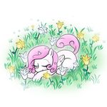  alicorn cub equine female feral flower friendship_is_magic horn lying mammal my_little_pony pegacorn princess princess_celestia_(mlp) royalty sleeping solo unknown_artist winged_unicorn wings young 