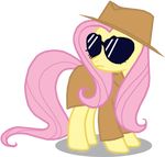  alpha_channel coat equine eyewear female feral fluttershy_(mlp) friendship_is_magic glasses hair hat horse mammal my_little_pony pegasus pink_hair plain_background pony russelh solo spy sunglasses thelastgherkin transparent_background trenchcoat vector 