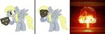  cutie_mark death-driver-5000 derpy_hooves_(mlp) equine female feral friendship_is_magic grey_body mammal my_little_pony nuke pegasus solo the_mask wings yellow_eyes 