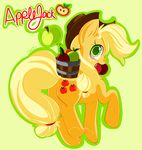  applejack_(mlp) cowboy_hat equine female feral friendship_is_magic fruit hat horse mammal my_little_pony oshyi pony solo sugaryrainbow 