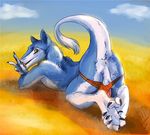  balls claws dragonasis ears hindpaw male murrkus paws penis raised_tail sergal solo tail 