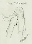  anus bent_over black_and_white female kneeling low_detail monochrome nude pussy sketch solo wolfie 