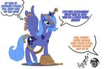  alicorn english_text equine female feral friendship_is_magic horn horse mammal my_little_pony plain_background pony princess_luna_(mlp) rope solo tarynsgate text white_background winged_unicorn wings 