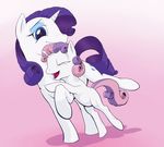  cutie_mark equine eyeshadow female feral friendship_is_magic group horn jakneurotic makeup mammal my_little_pony rarity_(mlp) sibling sisters sweetie_belle_(mlp) unicorn young 