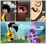  cake comic crossover cutie_mark english_text equine female feral food friendship_is_magic horn horse johnathan_gabriel kinect male mammal microsoft mike_krahulik my_little_pony penny_arcade pony sofa squeeee text twilight_sparkle_(mlp) unicorn xbox xbox_360 