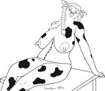  cattle chubby corset cow fat female mammal overweight plain_background sharlan solo white_background 