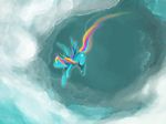  cloud clouds equine eyes_closed female feral flying friendship_is_magic fur hair horse mammal multi-colored_hair my_little_pony pegasus pony rainbow_dash_(mlp) rainbow_hair solo unknown_artist wings 