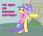  cape cloak english_text equine female feral fluttershy_(mlp) friendship_is_magic hair hat horse mammal moabite my_little_pony pegasus pink_hair pony solo text 