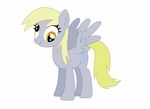  animated blonde_hair cutie_mark derpy_hooves_(mlp) equine female feral friendship_is_magic hair horse mammal my_little_pony pegasus plain_background pony smile solo unknown_artist wall-eyed white_background wings yellow_eyes 