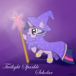  english_text equine female feral friendship_is_magic hat horn horse magic mammal my_little_pony polearm pony purple_eyes speccysy staff text twilight_sparkle_(mlp) unicorn 