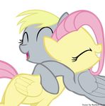  blonde_hair cute derpy_hooves_(mlp) equine eyes_closed female feral fluttershy_(mlp) foal friendship_is_magic hair horse mammal my_little_pony pegasus pink_hair plain_background pony transparent_background unknown_artist vector wings 