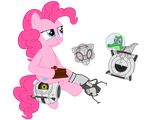  alpha_channel blue_eyes cake companion_cube crossover equine female feral food friendship_is_magic fur gummy_(mlp) hair horse male mammal my_little_pony pink_fur pink_hair pinkie_pie_(mlp) plain_background pony portal portal_(series) portal_gun reptile scalie space_core transparent_background valve weighted_companion_cube wheatley zutheskunk 