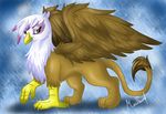  beak female feral friendship_is_magic gilda_(mlp) gryphon my_little_pony solo unknown_artist wings 