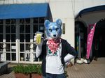 blue fursuit headband japan japanese looking_at_viewer male outside photo real solo unknown_artist 
