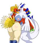  anthro avian beak beautifully_obese big_breasts big_nipples bird blonde_hair blue blue_belly blue_eyes blue_markings blush breasts butt chubby couple duo fat feathers female green green_markings hair ho-oh hug huge_breasts legendary_pok&#233;mon lesbian lugia markings nintendo nipples nude obese open_mouth overweight pok&#233;mon pok&#233;morph pok&eacute;mon pok&eacute;morph red red_eyes sssonic2 standing tail thighs video_games white white_body wings yellow 