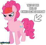  equine female feral friendship_is_magic fur horse humor jack_sparrow mammal my_little_pony parody pink_fur pinkie_pie_(mlp) plain_background pony pun solo tail transparent_background unknown_artist 