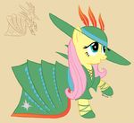  dress equine feathers female feral fluttershy_(mlp) friendship_is_magic hair haute_couture horse mammal my_little_pony pegasus pink_hair pony smockhobbes solo 