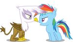  alpha_channel avian cub cute equine female friendship_is_magic gilda_(mlp) gryphon my_little_pony pegasus rainbow_dash_(mlp) young 