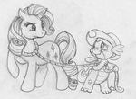  cutie_mark dragon duo equine female feral friendship_is_magic hat horn lasso male mammal my_little_pony rarity_(mlp) scalie spike_(mlp) unicorn unknown_artist young 