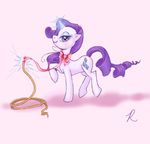  equine female feral friendship_is_magic horn lasso magic mammal my_little_pony rarity_(mlp) ribbons rope solo unicorn unknown_artist 