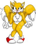  breasts canine crossgender female fox mammal miles_prower millie_prower plain_background sega solo sonic_(series) tailsko unknown_artist white_background wide_hips 