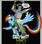  blue_fur call_of_duty clothed clothing crossover dialog duo eichh_emmm english_text equine eyewear female feral friendship_is_magic fur ghost_(cod:mw2) goggles hair halo holimount horse human male mammal modern_warfare_3 multi-colored_hair my_little_pony pegasus plain_background pony purple_eyes rainbow_dash_(mlp) rainbow_hair rainbow_tail riding scythe simple_background spirit teeth text video_games wings 