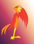  beak female feral friendship_is_magic my_little_pony philomena_(mlp) phoenix red_eyes simple_background solo tail_feathers thelonecrow wings 