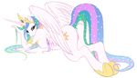  afiaxxa alicorn anthro anthrofied autumn_sunrise breasts butt crown dat_plot equine female friendship_is_magic hooves horn looking_back mammal my_little_pony nipples on_stomach pegacorn pin_up pinup plain_background pose princess princess_celestia_(mlp) pussy royalty side_boob solo tail transparent_background unicorn winged_unicorn wings 