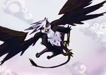  feathers female feral friendship_is_magic gilda_(mlp) gryphon mxbyte my_little_pony solo wings yellow_eyes 