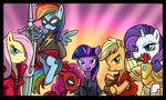  applejack_(mlp) bleach crossover dante deadpool equine female feral fluttershy_(mlp) friendship_is_magic fur group horn horse ichigo_kurosaki ken madmax mammal marvel ms._marvel my_little_pony parody pegasus pink_fur pinkie_pie_(mlp) pinkiepool_(mlp) pisces_aphrodite pony rainbow_dash_(mlp) rarity_(mlp) saint_seiya street_fighter twilight_sparkle_(mlp) unicorn video_games wings 