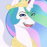  alicorn cute_little_fang equine female feral friendship_is_magic hair horn horse mammal multi-colored_hair my_little_pony pony princess princess_celestia_(mlp) princess_molestia_(mlp) rainbow_hair rape_face royalty scowl solo teeth umineko white_body winged_unicorn wings 