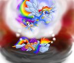  cub dream equine female feral friendship_is_magic horse mammal my_little_pony pegasus pony rainbow_dash_(mlp) scootaloo_(mlp) scootalove skinsuit supersheep64 wings wonderbolt wonderbolts_(mlp) young 