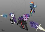  equine female feral friendship_is_magic group gun horn horse lunar_apologist lunarapologist mammal mass_effect my_little_pony parody pegasus pony rainbow_dash_(mlp) ranged_weapon rarity_(mlp) twilight_sparkle_(mlp) unicorn weapon wings 