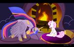  alicorn cub cutie_mark dotrook duo equine female feral fireplace foal friendship_is_magic horn horse mammal my_little_pony pegasus pony princess princess_celestia_(mlp) role_reversal royalty twilight_sparkle_(mlp) winged_unicorn wings young 