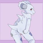  anthro anus b-intend female looking_at_viewer nidorina nintendo pok&#233;mon pok&eacute;mon pussy red_eyes solo spreading standing video_games 