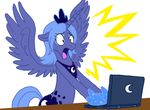  ? computer equine female feral friendship_is_magic horn horse i_can't_fap_to_this mammal my_little_pony pony princess_luna_(mlp) reaction reaction_image shock shocked solo wing_boner winged_unicorn wings 