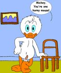  balls bird chair comic disney duck erection male mouseboy painting penis picture picture_frame solo 