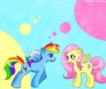  blush equine female feral fluttershy_(mlp) friendship_is_magic hair horse love mammal multi-colored_hair my_little_pony pegasus pink_hair pony rainbow_dash_(mlp) rainbow_hair red_eyes sparkle thesylverlining wings 