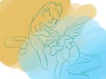  cuddle cuddling cutie_mark dovne duo equine female feral friendship_is_magic hat horse mammal my_little_pony pegasus pony rainbow_dash_(mlp) wings 