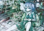  bad_id bad_pixiv_id bottle controller game_console game_controller headset kawashiro_nitori koohee lamp sitting solo toolbox touhou visor xbox_360 