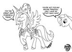  alicorn cape equine female friendship_is_magic hat horse magic my_little_pony pony post_it_note princess_luna_(mlp) trixie_(mlp) unicorn 