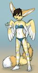  ajna anklet bikini canine clothed clothing drink female fennec fox mammal necklace skimpy solo swimsuit wings 