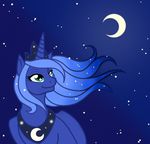  alicorn female feral friendship_is_magic horn horse kt_kat mammal moon my_little_pony pegacorn pony princess_luna_(mlp) solo space stars winged_unicorn wings 