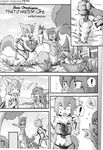  canine comic female greyscale male mammal mikazuki_karasu monochrome souiu_otoshigoro straight 