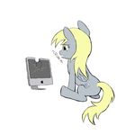  computer cutie_mark derpy_hooves_(mlp) doing_it_wrong equine female feral friendship_is_magic fruit horse mammal my_little_pony pegasus plain_background pony solo thunderthorn white_background wings 