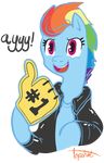  alpha_channel equine female fonzie friendship_is_magic happy_days horse jacket my_little_pony parody pegasus pony rainbow_dash_(mlp) topshot 
