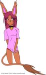  a&#039;somnile bottomless clothed clothing collar damian_wafstet female half-dressed heterochromia plain_background shy solo white_background yetria_d&#039;terra yetria_d'terra 