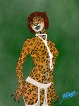  allegro anthro breasts brown_hair cat_ears jaguar lingerie pearls spots 